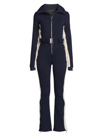Cordova Women's Boot-cut Fitted Ski Suit In Blue