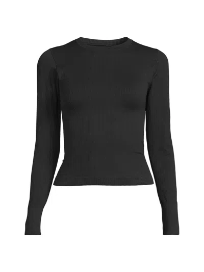 Cordova Women's Ribbed Top In Black