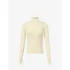 Cordova Womens Alabaster Kitz Frilled-neck Merino Wool-blend Jumper In Neutral