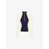 Cordova Womens Geilo Zipped Long-sleeve Merino-wool Jumper Indigo In Indigo