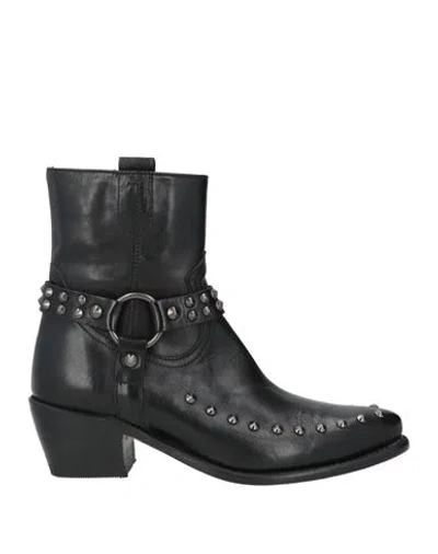 Cordwainer Woman Ankle Boots Black Size 11 Leather