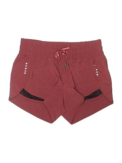 Pre-owned Core 10 Athletic Shorts In Burgundy