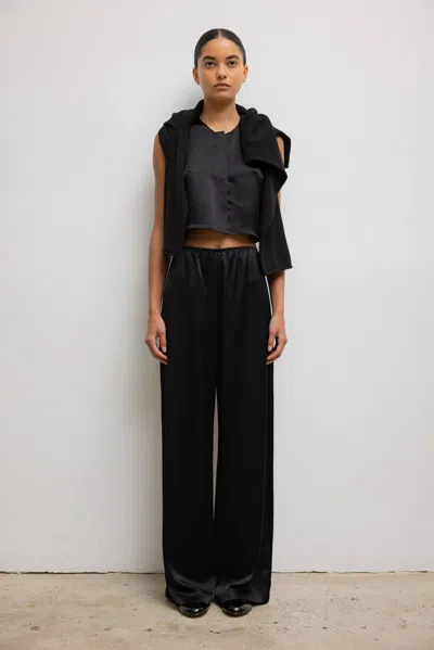 Leset Barb Wide Leg Trouser In Black