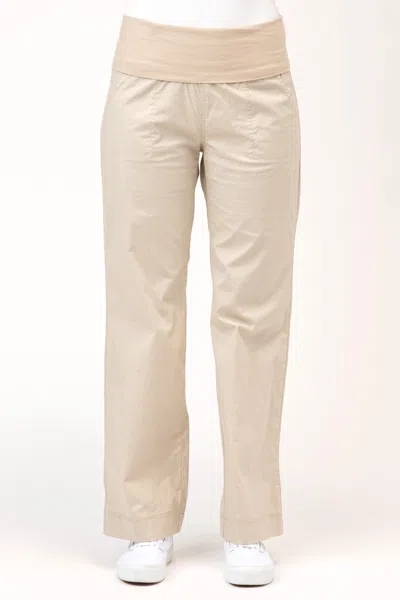 Core By Wearables 4-pocket Fold Over Pant In Beige