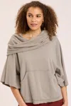 Core By Wearables Paige Poncho In Grey