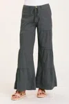 Core By Wearables Terraced Wide Leg Pant In Grey