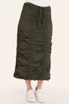Core By Xcvi Double Shirred Panel Skirt In Green