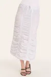 Core By Xcvi Double Shirred Panel Skirt In White
