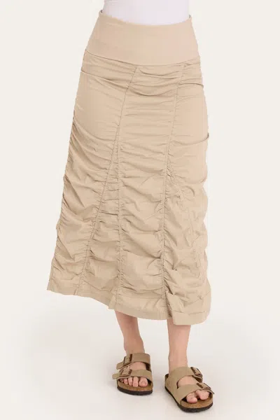Core By Xcvi Gored Peasant Skirt In Beige
