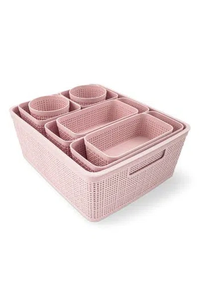Core Home 10-piece Assorted Storage Basket Set In Pink