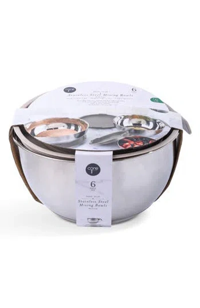 Core Home 6-piece Non-slip Stainless Steel Mixing Bowl Set In Silver