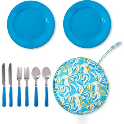 Core Home 9-piece Picnic Pouch Set In Blue