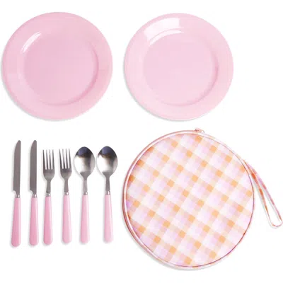 Core Home 9-piece Picnic Pouch Set In Pink