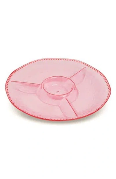 Core Home Divided Serving Platter In Pink