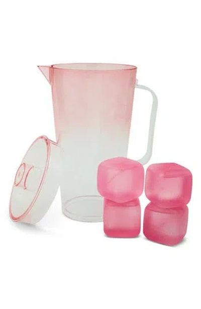 Core Home Pitcher & Ice Cube Set In Pink