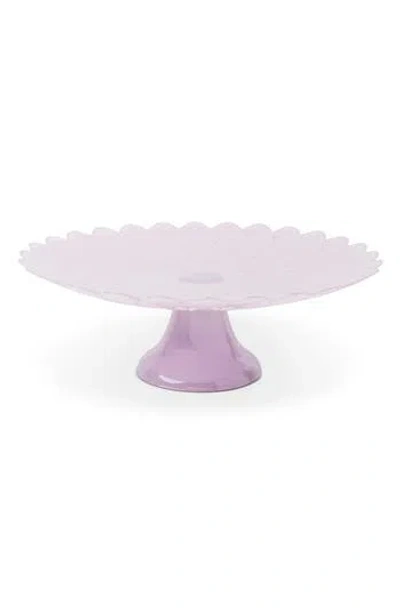 Core Home Scalloped Daisy Cake Stand In Purple