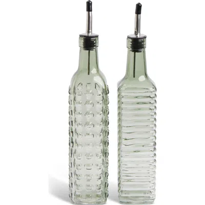 Core Home Set Of 2 Glass Cruets In Green