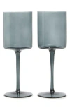 Core Home Set Of 2 Wine Glasses In Gray