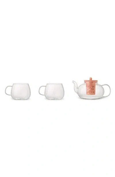 Core Home Teapot & Mugs Set In Clear