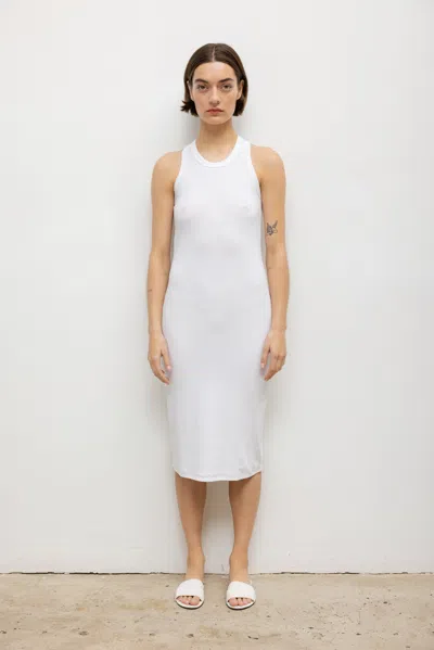 Leset Kelly Racerback Midi Dress In White