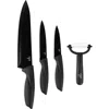 Core Kitchen 4-piece Professional Knife & Peeler Set In Black