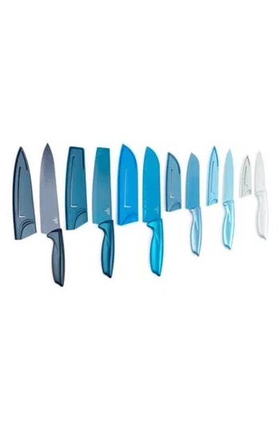 Core Kitchen 6-piece Pearlized Knife Set With Sheaths In Multi