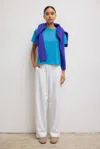 Leset Margo Tapered Pocket Pant In White