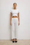 Leset Pointelle Burnout Pant In White