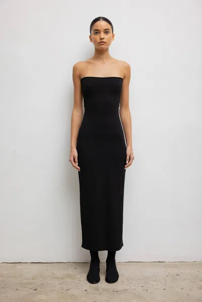 Leset Rio Bandeau Dress In Black