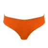 Core Swim Women's Mid Rise Bikini Bottoms Papaya Orange In Orange