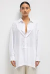Leset Yoko Oversized Button Down Ii In White