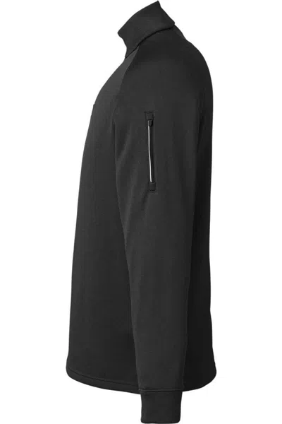 Core365 Fusion Chromasoft Fleece Quarter-zip Pullover In Black