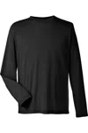 Core365 Fusion Chromasoft Performance Long Sleeve T-shirt In Black