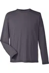 Core365 Fusion Chromasoft Performance Long Sleeve T-shirt In Blue