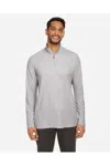 Core365 Fusion Chromasoft Pique Quarter-zip Pullover In Gray