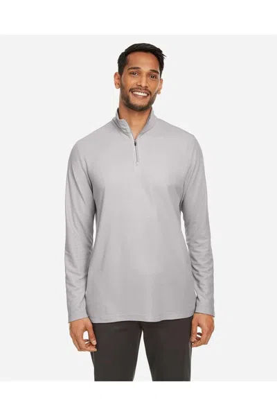 Core365 Fusion Chromasoft Pique Quarter-zip Pullover In Gray