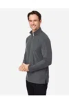 Core365 Fusion Chromasoft Pique Quarter-zip Pullover In Gray
