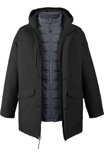 Core365 Inspire 3-in-1 Jacket With Insulated Liner In Black