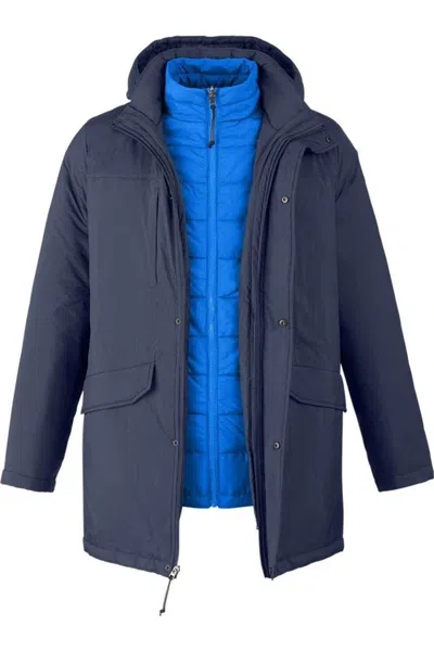 Core365 Inspire 3-in-1 Jacket With Insulated Liner In Blue