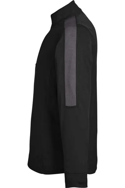 Core365 Market Snag Protect Mesh Colorblock Quarter-zip Pullover In Black