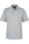 Core365 Market Snag Protect Mesh Polo In Gray