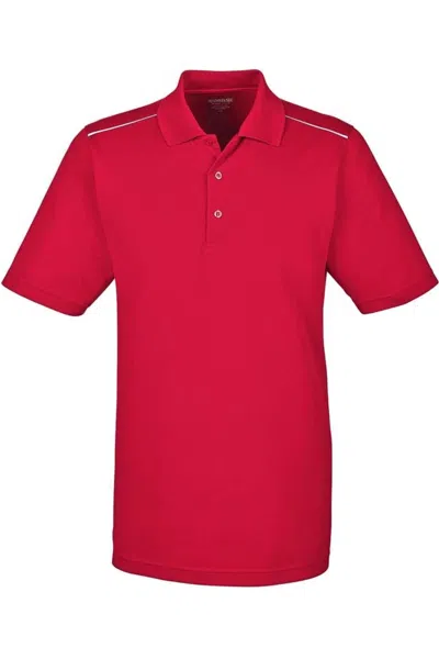 Core365 Radiant Performance Piqu Polo Withreflective Piping In Red