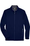 Core365 Tall Cruise Two-layer Fleece Bonded Softshell Jacket In Blue
