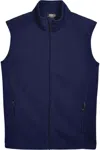 Core365 Tall Journey Fleece Vest In Blue
