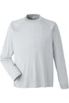 Core365 Ultra Uvp Marina Raglan Long Sleeve T-shirt In Silver