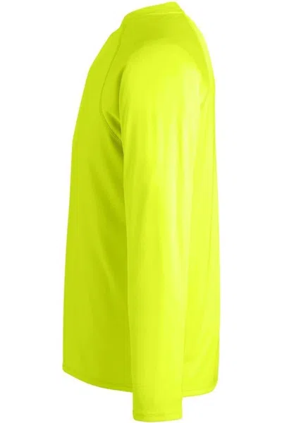 Core365 Ultra Uvp Marina Raglan Long Sleeve T-shirt In Yellow