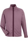 Core365 Venture Heathered Stripe Quarter-zip Pullover In Pink