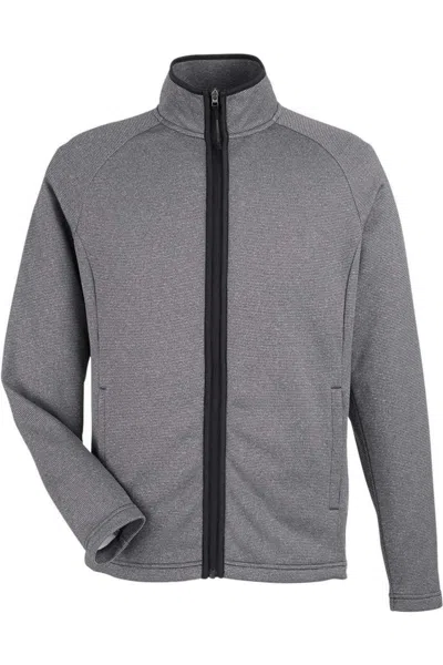 Core365 Venture Heathered Stripe Full-zip In Grey