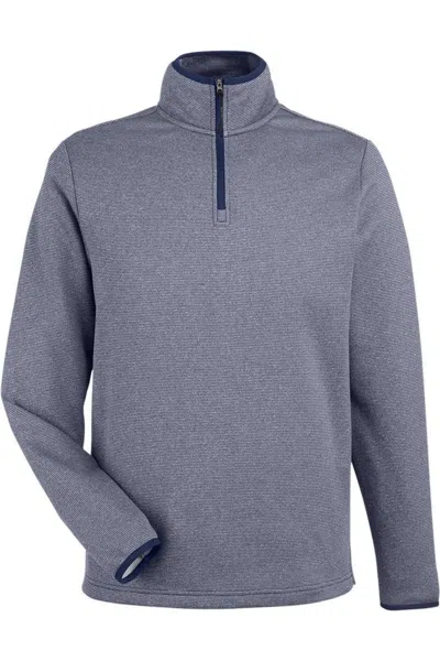 Core365 Venture Heathered Stripe Quarter-zip Pullover In Blue