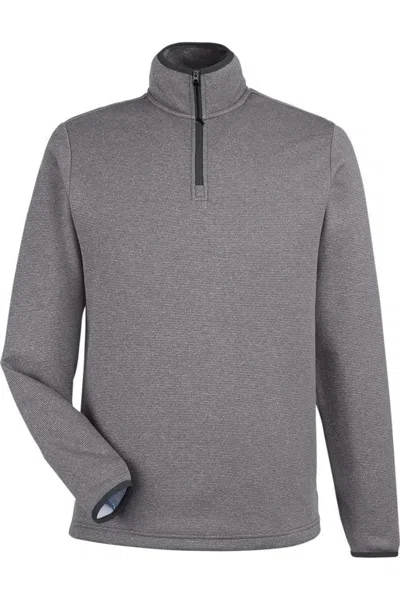 Core365 Venture Heathered Stripe Quarter-zip Pullover In Gray